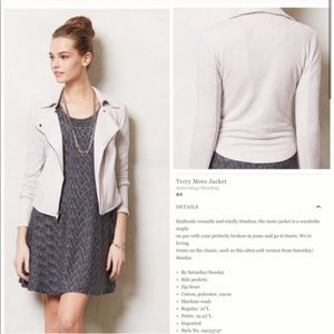 Anthropologie Saturday Sunday Terry Moto Jacket